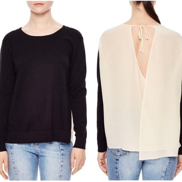 Sandro Paris | Ipolit Silk back sweater - Picture 1 of 10